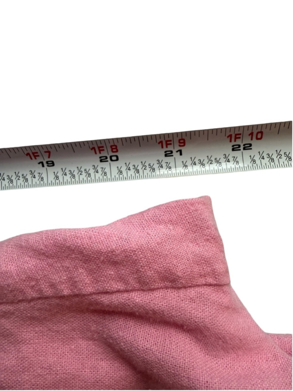 A.K.C. Pink Cropped Linen Blend Pants for Women Size L Boho Cottagecore Coastal - Picture 8 of 14